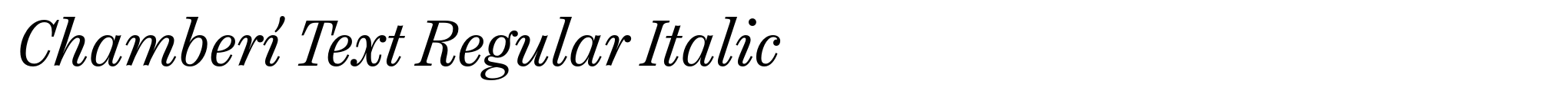 Chamberí Text Regular Italic image
